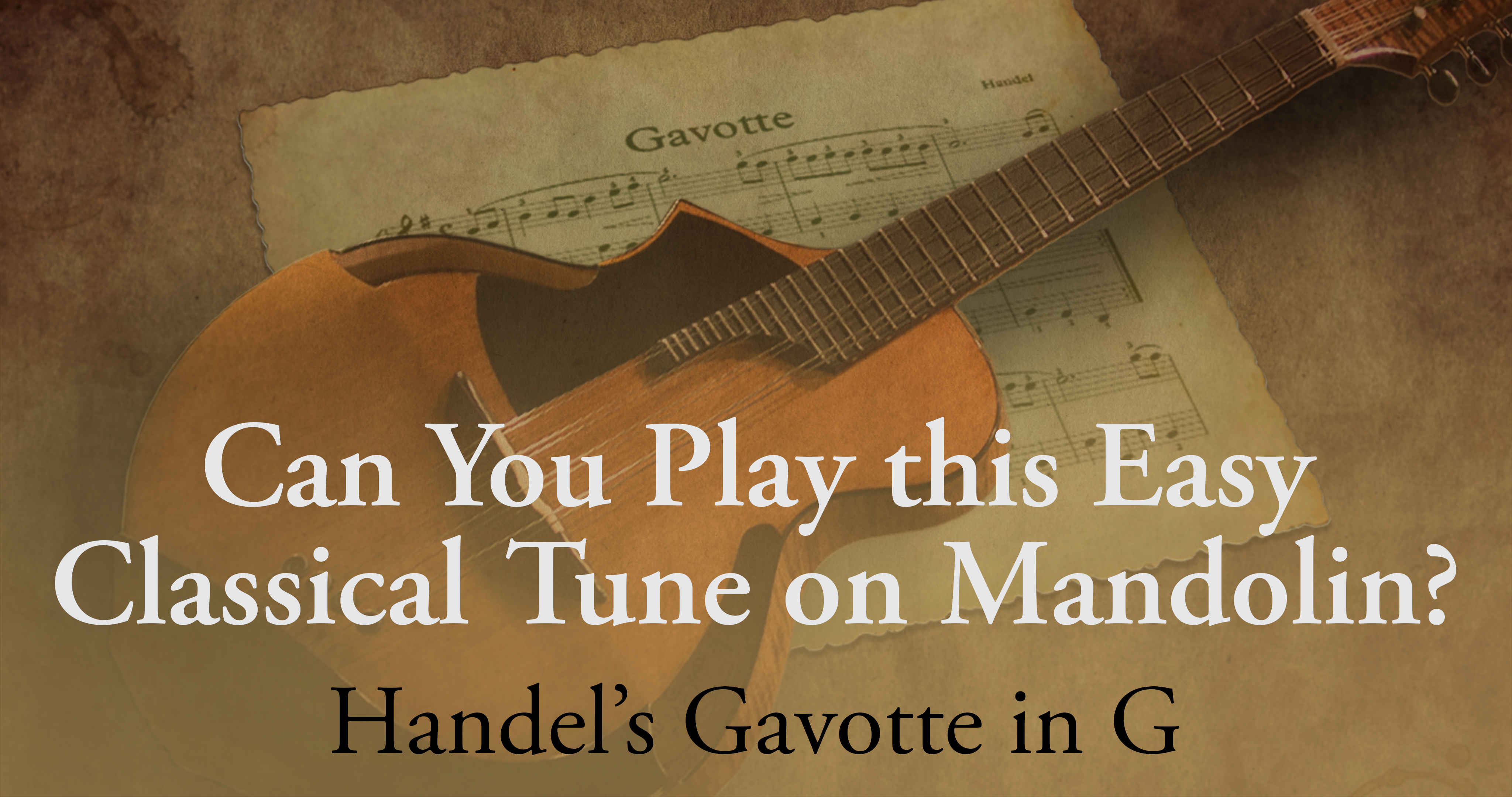 YouTube video page showing how to play a simple Gavotte by Handel