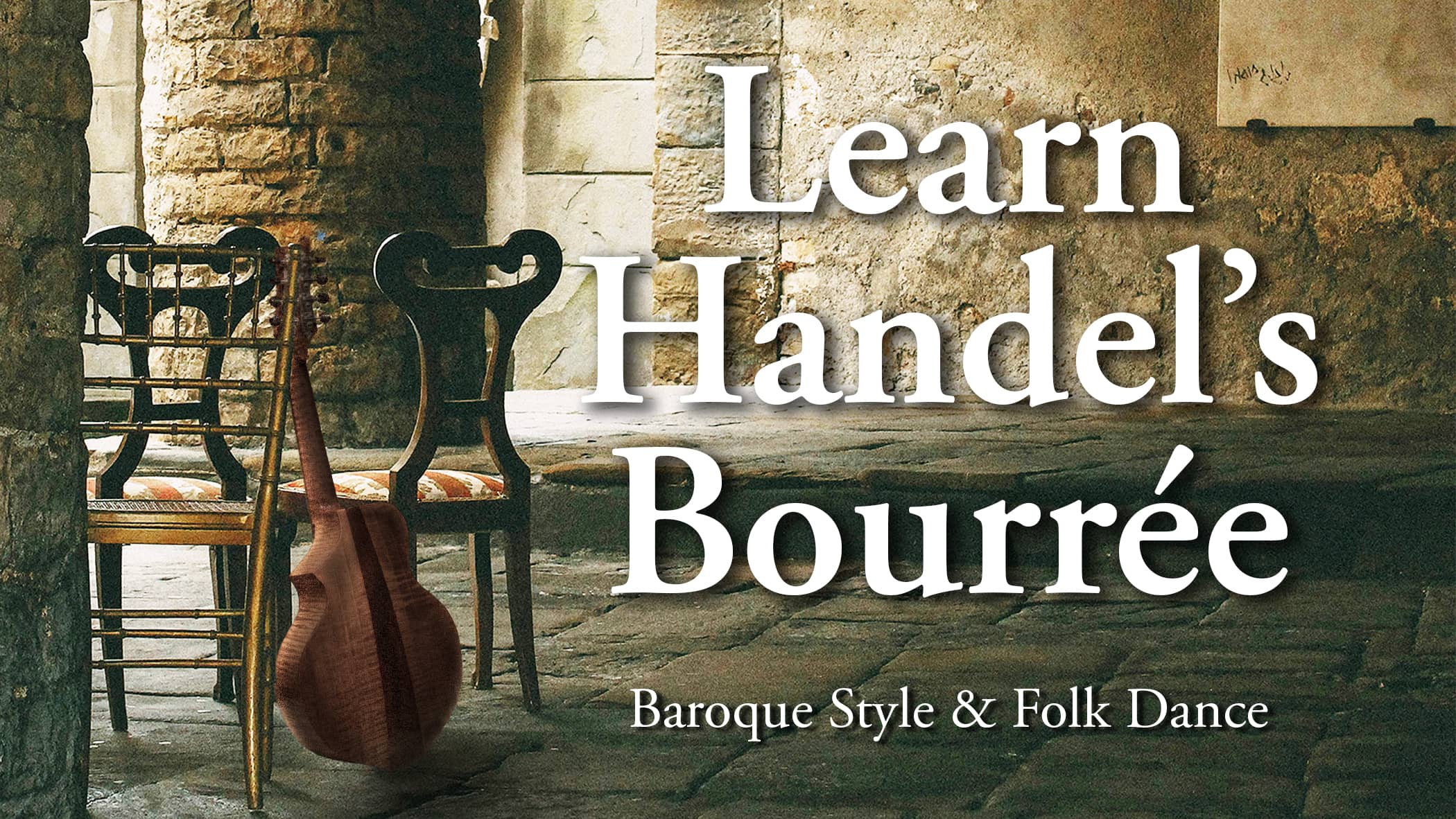 YouTube video page showing how to play a simple Bourree by Handel